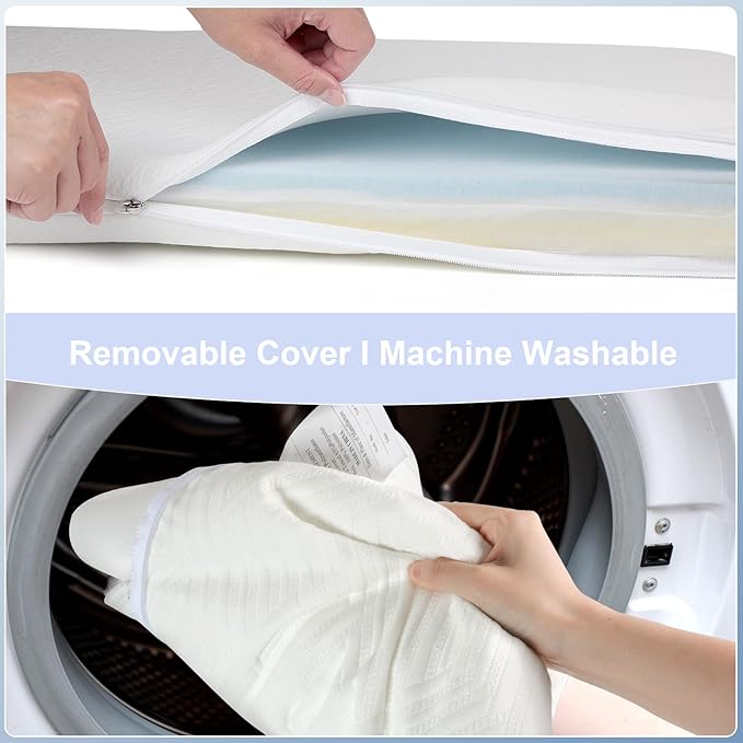 NeoBorn Baby Bassinet Mattress Pad, 32" x 16" Dual Sided Comfort Gel Memory Foam Mattress with Removable Breathable Soft Tencel Cover Fit for Dream On Me Karley Bassinet