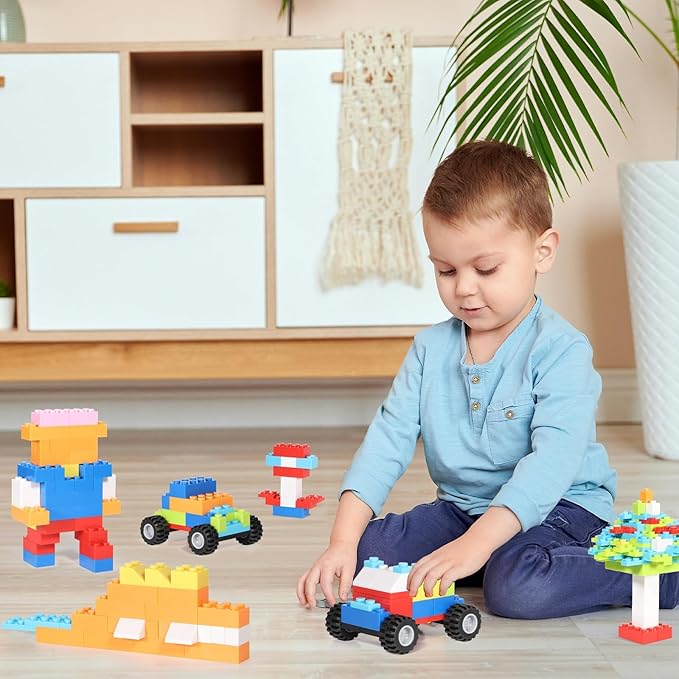1500 Pieces Building Bricks, Classic Bulk Building Bricks Set Creative Building Toy Compatible with All Major Brands - 16 Shapes / 10 Colors