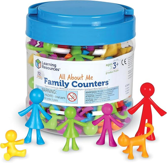 Learning Resources All About Me Family Counters - Toddler Sensory Toys, Preschool Activities, Classroom Must Haves, Math Manipulatives, Social Emotional Games, Fine Motor Skills, Color Sorting