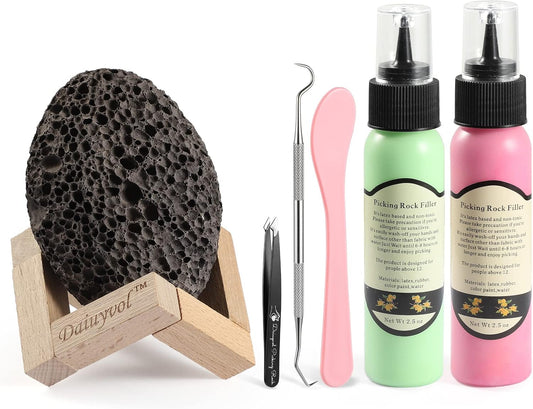 Fidget Picking Stone Kit for Anxiety Relief ADHD OCD Dermatillomania, Fidget Toys,Adult Fidget Toy for Anxiety Relief Therapy,Pick Peel Calming Stone,Fidget Toy Great Gift for Adults