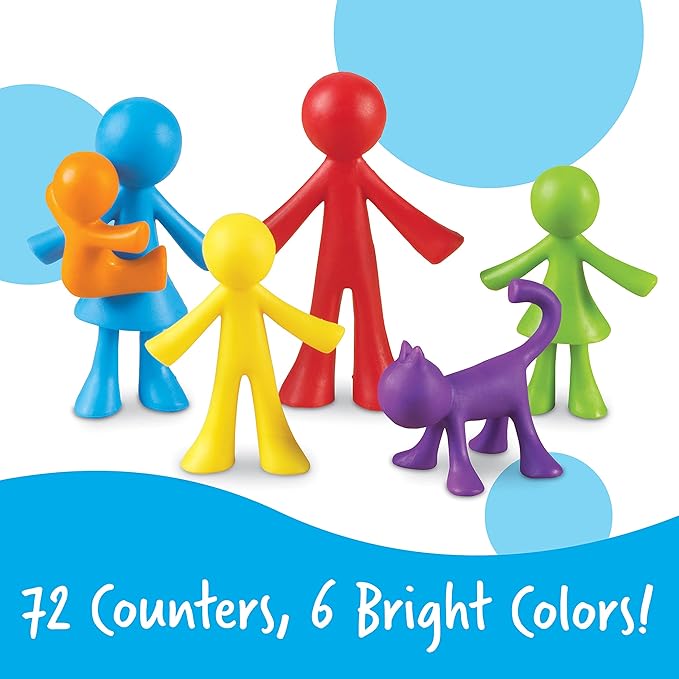 Learning Resources All About Me Family Counters - Toddler Sensory Toys, Preschool Activities, Classroom Must Haves, Math Manipulatives, Social Emotional Games, Fine Motor Skills, Color Sorting