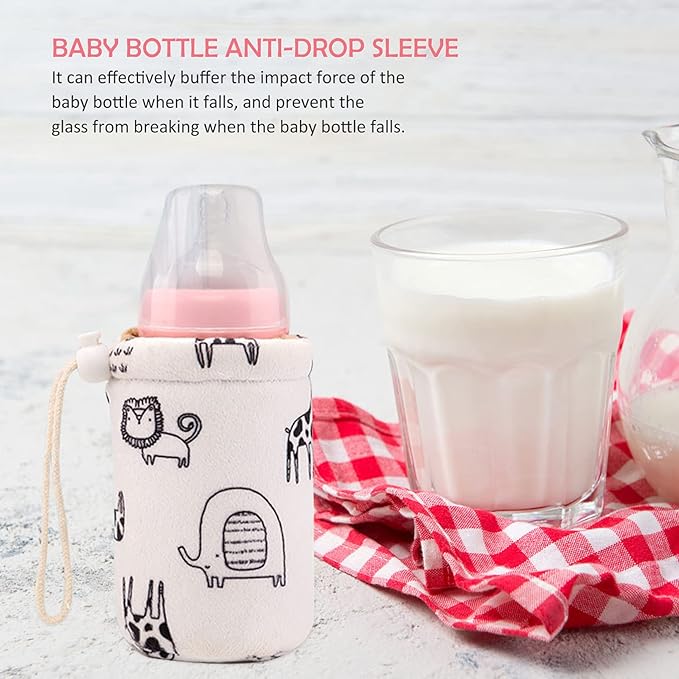 Baby Bottle Sleeves Warm Baby Bottle Cover Glass Bottles Insulator Sleeve Feeder Bottle Keep Warm Holder 240ml
