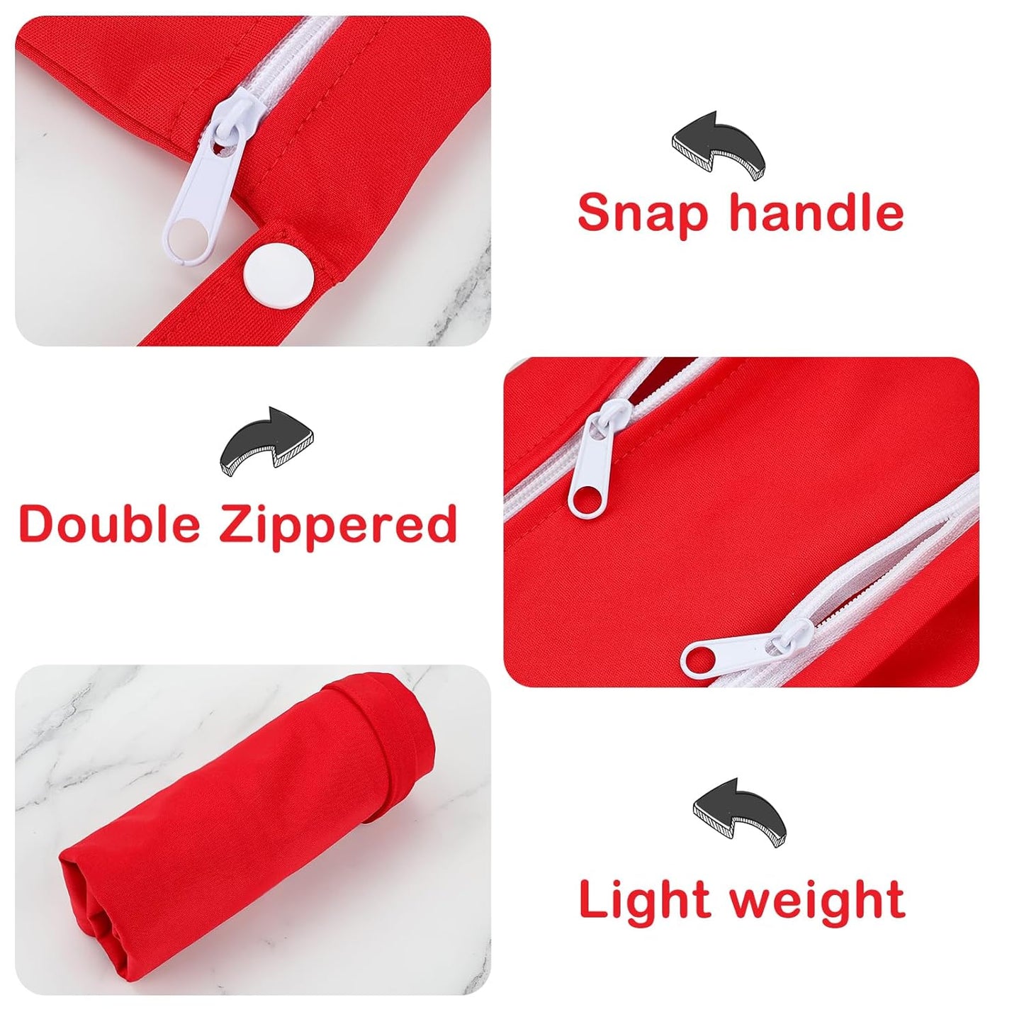 Angel Love Wet Bags, 2 Pack Baby Cloth Diaper Wet/Dry Bags with Two Zippered Pockets, Travel, Beach, Pool, Gym Bag for Swimsuits or Wet Clothes, Waterproof Washable Reusable, L212213