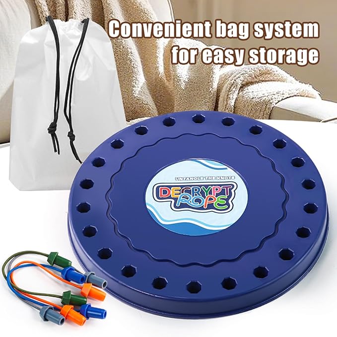 Rope Untangling Tabletop Board Game - Multiple Difficulty Levels ，Brain - Teasing Fun for Kids & Adults，Ideal for Birthday Parties, Parent - Child Bonding & Family Gatherings，6.7 Inches