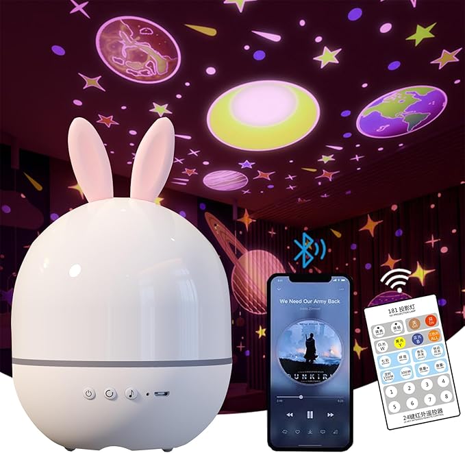 Star Projector Night Light for Kids Bedroom,Ceiling Projector Lamp for Girls Boys Toddles,Baby Night Light and Sound Machine, Remote Control,15 Sets of Films, Nursery Light,Room Decor