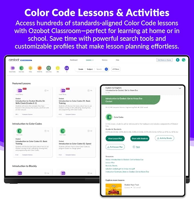 Ozobot Color Coding Markers: Color Variety for Creative STEM Education, Ideal for Classroom & Home, Enhances Problem-Solving & Critical Thinking Skills, Suitable for Ages 6+, Dual-Sided, 5-Pack