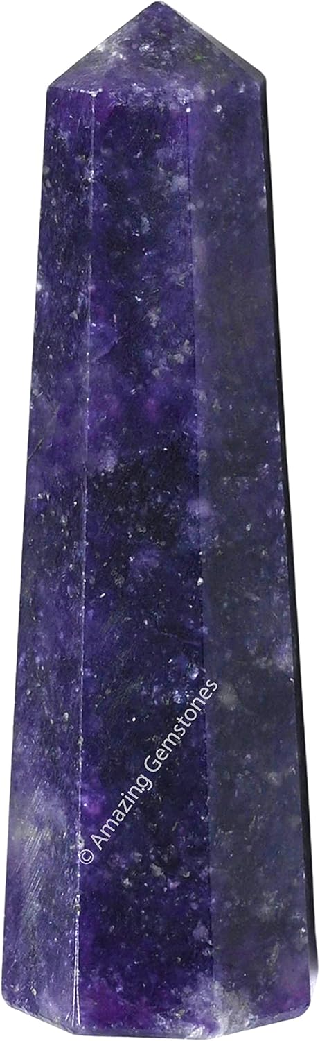 Amazing Gemstone Lepidolite Crystal Towers ~ Natural Healing Crystal Point Obelisk for Reiki Healing and Crystal Grid (2" to 3" INCH)