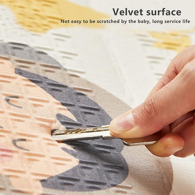 UANLAUO Foldable Baby Play Mat, Extra Large Waterproof Activity Playmats for Babies,Toddlers, Infants, Play & Tummy Time, Foam Baby Mat for Floor with Travel Bag