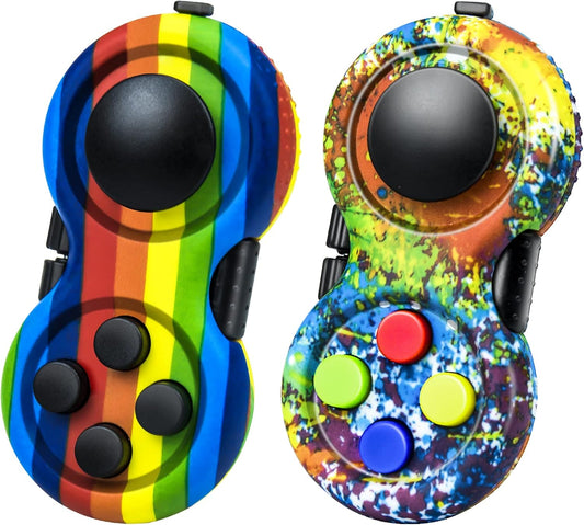 WTYCD Original Fidget Toy Game, Rubberized Classical Controller Fidget Concentration Toy with 8-Fidget Functions and Lanyard - Excellent for Relieving Stress and Anxiety