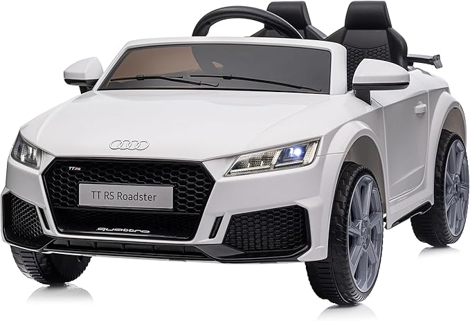 Kids Electric Car, Licensed Audi 6V Kids Ride on Toy Car for Toddlers with Remote - White