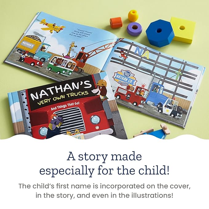 My Very Own Trucks - Personalized Children's Story with Ornament | 9" x 11" | I See Me!