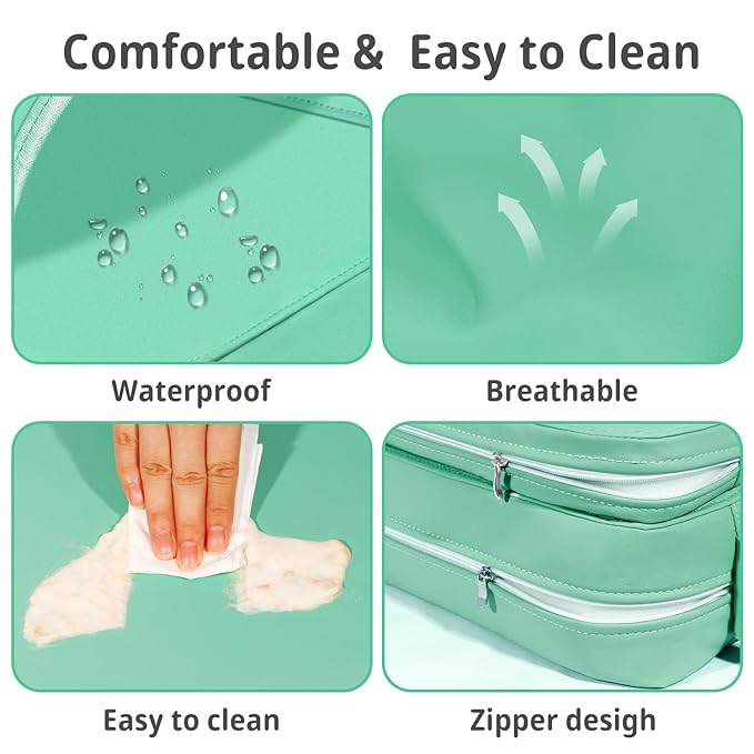 Toddler Booster Seat for Kitchen Chair, 2-in-1 Dining Table Booster Seat with Backrest & Adjustable Straps – Easy-Clean, PU Portable Toddler Eating Travel Increasing Cushion-Green