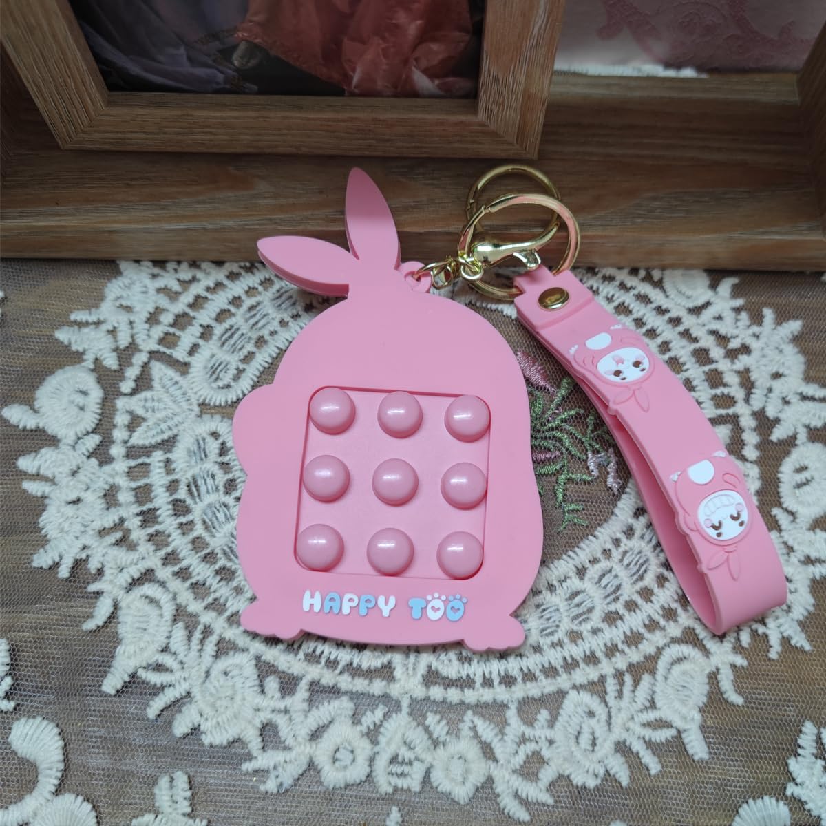 Stress Relief Rabbit Pop Fidget Toy,Adult Stress Reduction Toy, Fingertips Sensory Toy for ADHD, Anxiety, Autism, Office Relaxation, Easter Gift Stuffer, Portable (D-Stress Relief Toy)