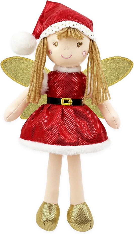 June Garden 12" Enchanted Garden Fairy Holly Evergreen - Plush Stuffed Soft Doll Girl Gift - Christmas Themed