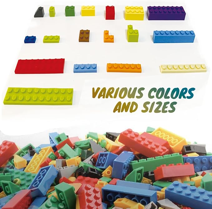1500 Pieces Building Bricks, Classic Bulk Small Blocks, Classic Bricks Set Basic Building Blocks Compatible with All Major Brands