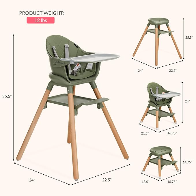 Dream On Me NibbleNest 3-in-1 Highchair
