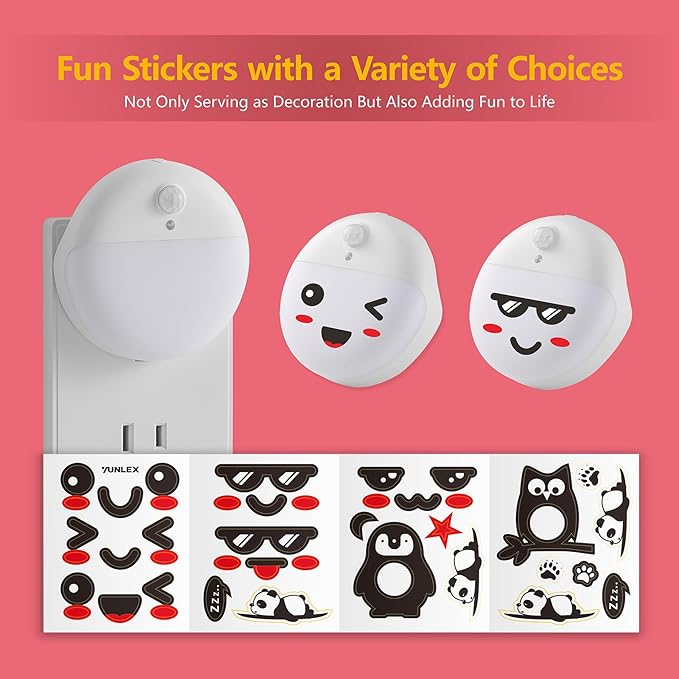 2 Pack Plug in Red Sleep Night Light, Dusk to Dawn, 3 Lighting Ways, Soft Glow, Stepless Dimming, LED Lights for Bedroom, Sleep, Baby Nursery, Kids, Toddler, Bathroom, Hallway, Home Decor