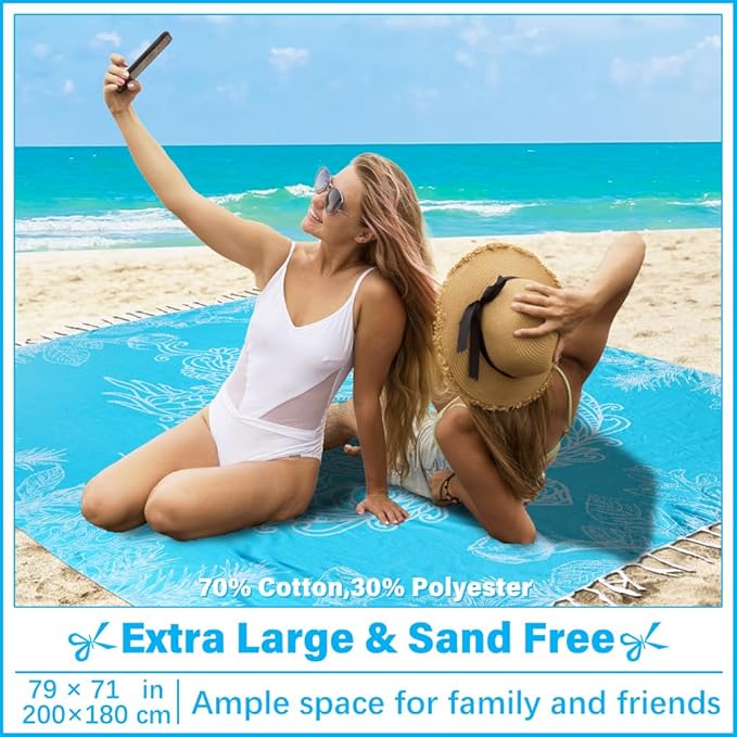 Oversized Turkish Beach Towel Blanket XXL Cotton Sandproof Towels Boho Woven Extra Large Big Sand Free Giant Throw Thick Blankets Huge Quilt XL Picnic Camping Necessities Cloud For Adult Gifts