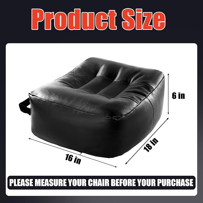HOMBYS Extra Thick Chair Cushions for Office,6 in Breathable Adult Booster Seat for Car,Waterproof Car Seat Cushion to Raise Seat Height,PU Leather Desk Chair Cushion for Long Sitting