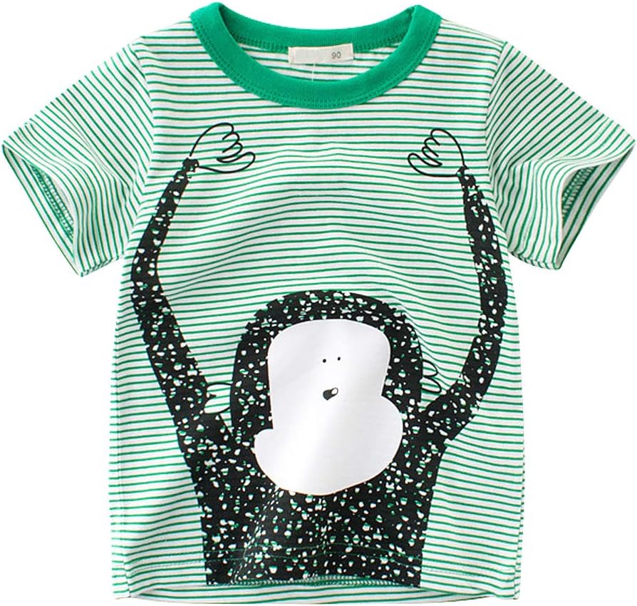 Boys' 4-Pack Excavator Short Sleeve Crewneck T-Shirts Top Tee Size 2-7 Years Toddler Boys' Value Pack Cotton T-Shirt