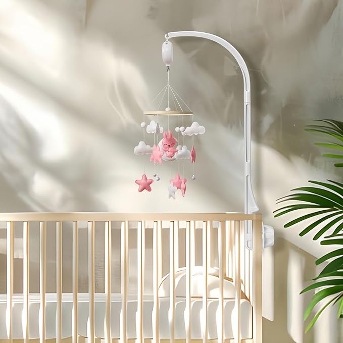 Baby Mobile Arm for Crib, Rotating Mobile Hanger, Plastic Crib Mobile Arm, Nursery Decor