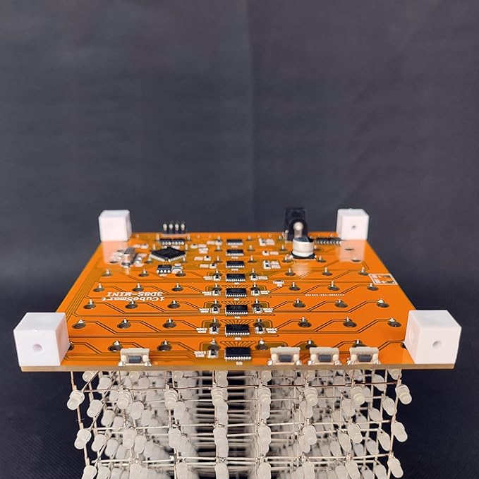 Mini 3D Led Cube DIY Electronics Kit Soldering Project Kit (3D8MINI-CASE-5PS)