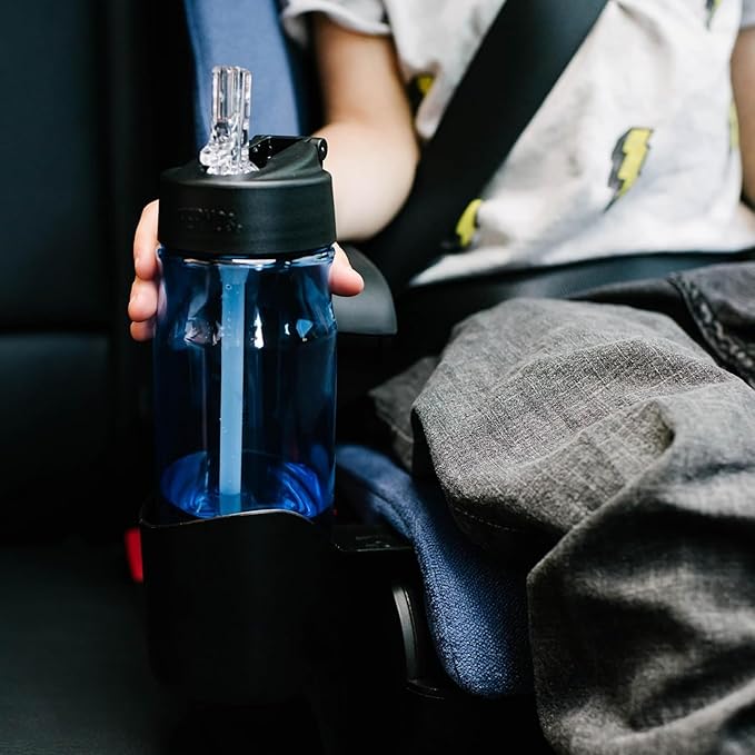 Clek Oobr High Back Booster Seat with Adjustable Headrest, Reclining Design, Latch System, and Retardant-Free Fabric (Railroad Ziip)