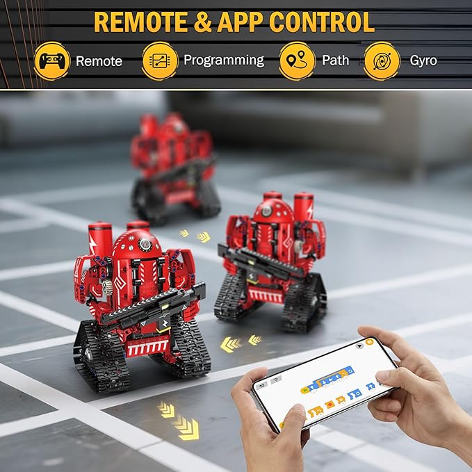 STEM Robot Building Kit for Boys Age 8-16, 5 in 1 Remote Control Robot Toys with 495 Pieces, Engineering Science Birthday Gifts for Kids Teens 8 9 10 11 12 13 Years Old