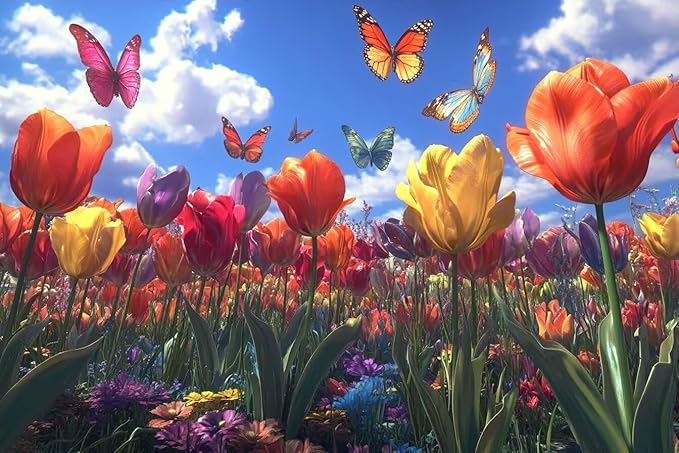 Jigsaw Puzzle 1000 Piece Adult Wooden Jigsaw Puzzle, Beautiful Garden Landscape, Active Minds Puzzle, Educational Gift, Family Fun Activities