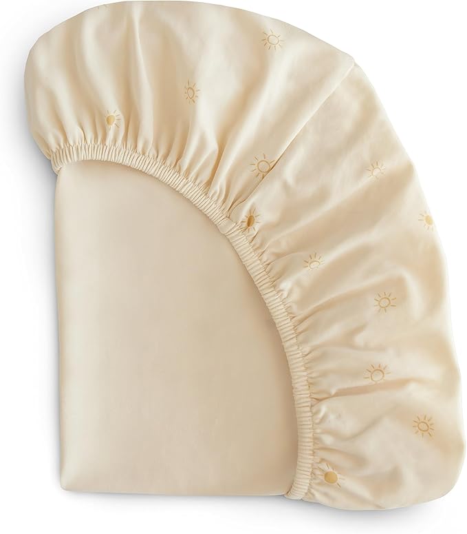 mushie Stretchy & Soft Bassinet Crib Sheet | Fitted 16" x 30" (Sun)