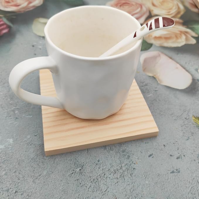 12PCS Unfinished Wood Square Blocks for Crafts, 4.7x4.7x0.4in Blank Wooden Squares Pine Wood Boards for Carving,DIY Wood Coasters,Painting & Burning