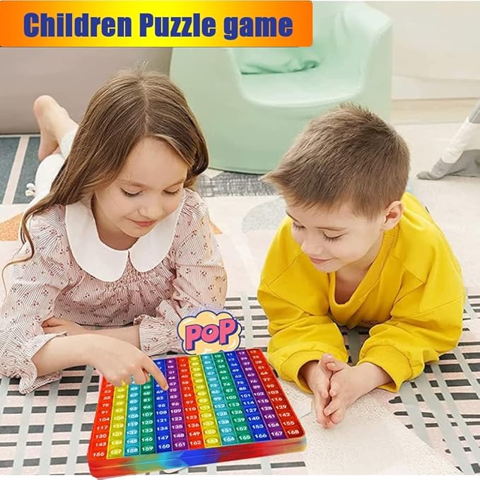 pop Fidget Multiplication Game 12x12 Table Math Games Digital Table Toy, Fidget Learning Game Toy Relieves Stress, Creates Various Math Operations,