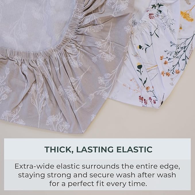 Pobibaby - 2 Pack PremiAum Fitted Baby Girl Crib Sheets for Standard Mattress - Ultra-Soft Jersey Knit, Safe and Snug, and Stylish Floral Crib Sheet (Wildflower)