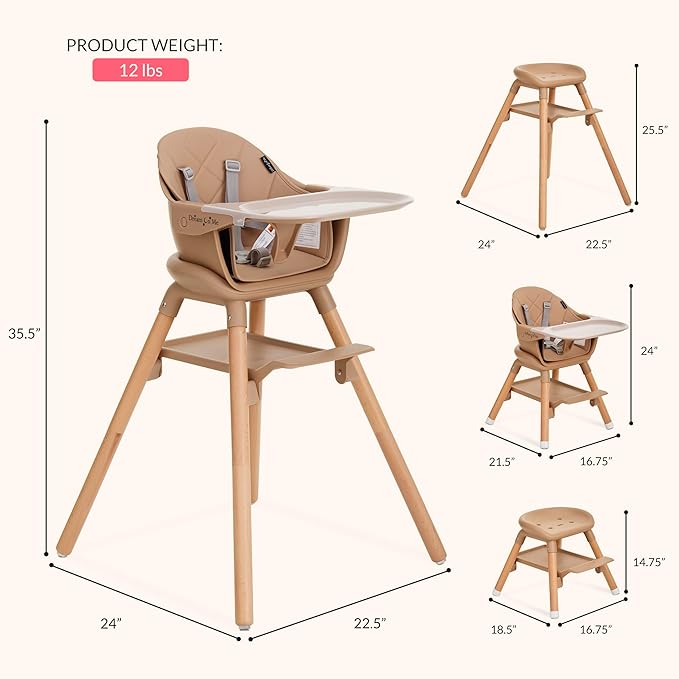 Dream On Me NibbleNest 3-in-1 Highchair