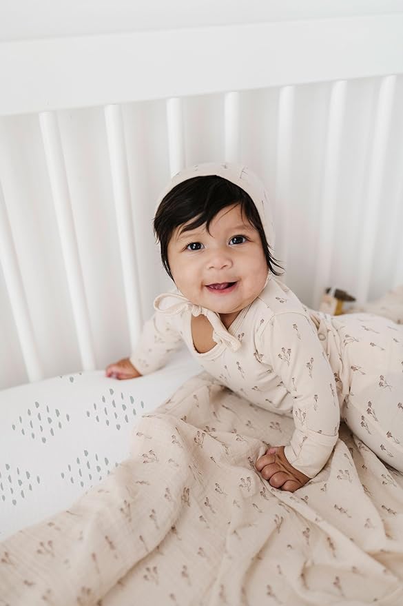 Ely’s & Co. Crib Sheets, Baby Boy/Girl Fitted Crib Mattress Sheet Set, 2 Pack, 100% Jersey Knit Cotton, Infant and Toddler Nursery Bedding, Grey Sage Diamond, 28” x 52”