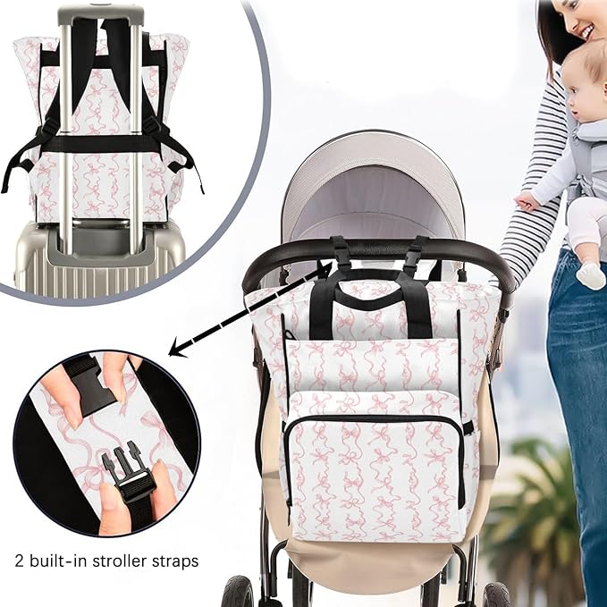 Diaper Bag Backpack,Multifunction Maternity Baby Travel Tote Bag,Large Capacity Changing Bags with Insulted Pocket