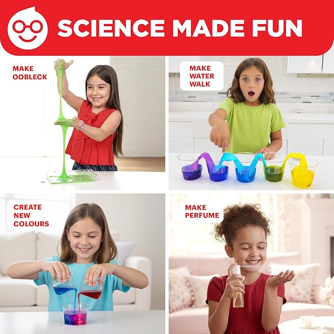 Doctor Jupiter Girls’ First Science Kit, Chemistry Set for Kids Ages 4-5-6-7-8 | Birthday Gift Ideas for 4+ Year Old Girls | STEM Toy Kit with 50+ Experiments | Learning & Educational Projects