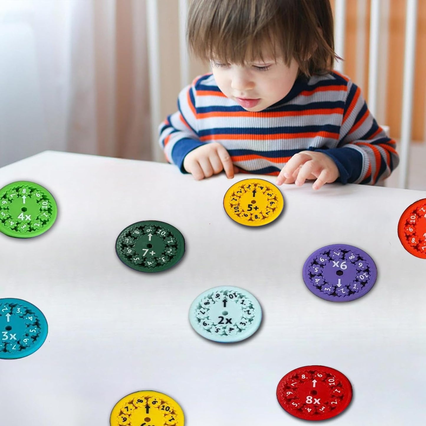 Math Fidget Spinners,Educational Math Fact Fidget Spinners - Learn Division & Multiplication - Perfect for Stimmers & Fidgeters (18pcs)