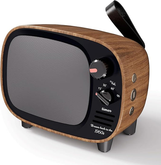 Sleep Sound Machine for Adults, 1960s Retro Tv Design White Noise Machine for Sleeping with 10 Soothing Sounds, Fan & Brown Noise, Portable with Memory Function