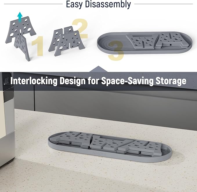 NiHome Silicone Water Bottle Drying Racks Set of 3 with Drip Tray,Cheese Style for Faster Drying,Bottle Dryer Racks Fit for Stanley YETI Cups Owala Sports Bottle Baby Bottle Thermoses Mugs