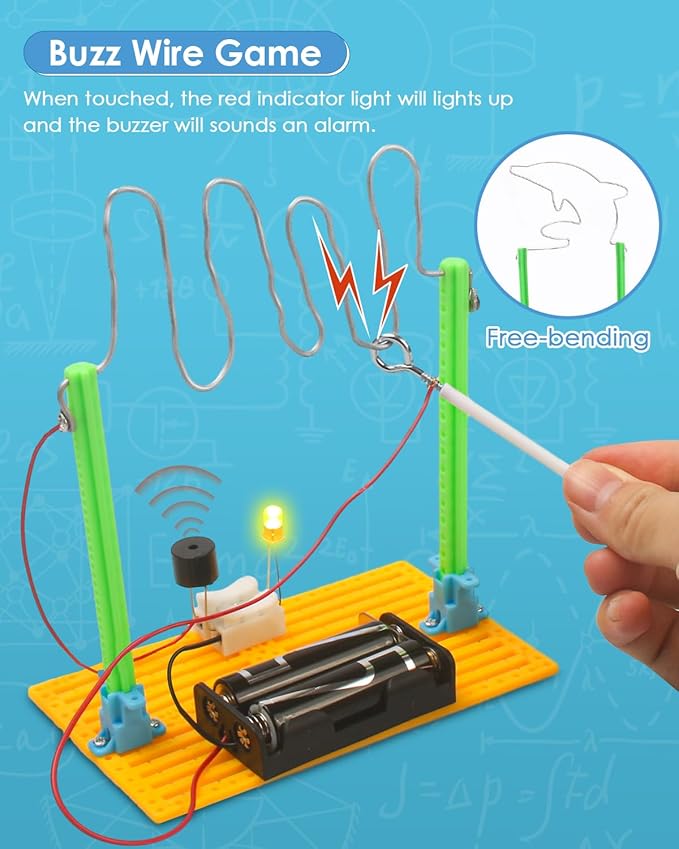 Poraxy 6 Set STEM Kits, Science Kits for Kids Age 5-7 8-12, DIY DC Motor Electric Robotic Experiments Circuit Building Projects, Toys for Ages 8-13, Gifts for 6 7 8 9 10 11 12 Year Old Boys and Girls