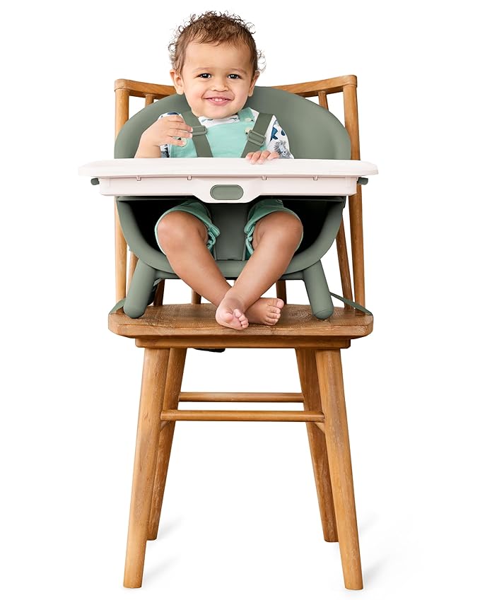 Skip Hop Baby High Chair 4-in-1 Convertible High Chair, EON, Thyme