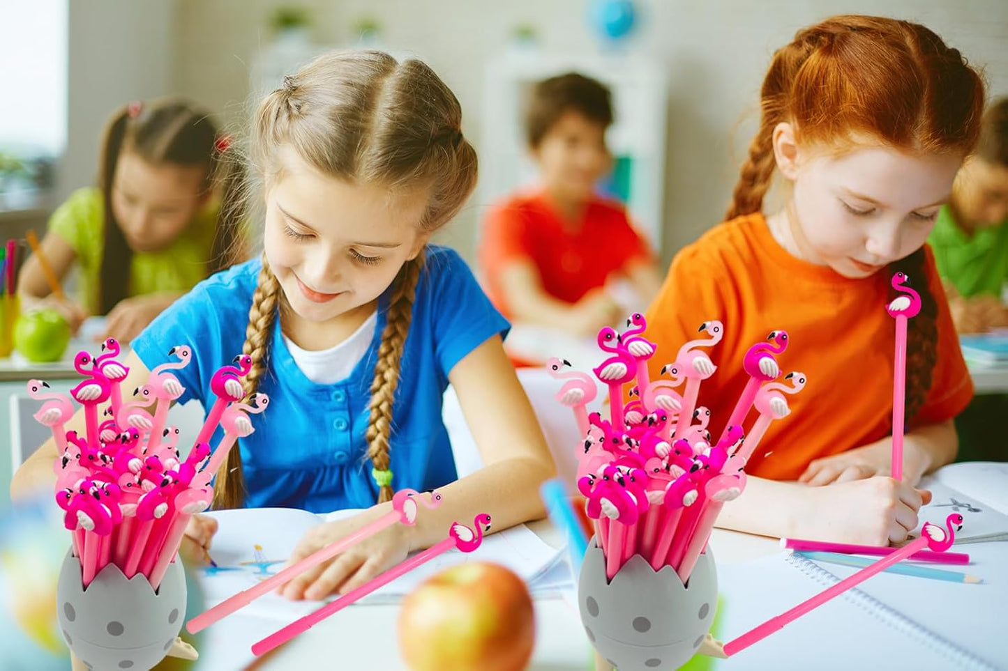 20 Pcs Cute Flamingo Gel Ink Pens - 0.5 mm Black Ink, Fun Kawaii Animal Pens for Kids, School, Office, Home Supplies & Party Favors