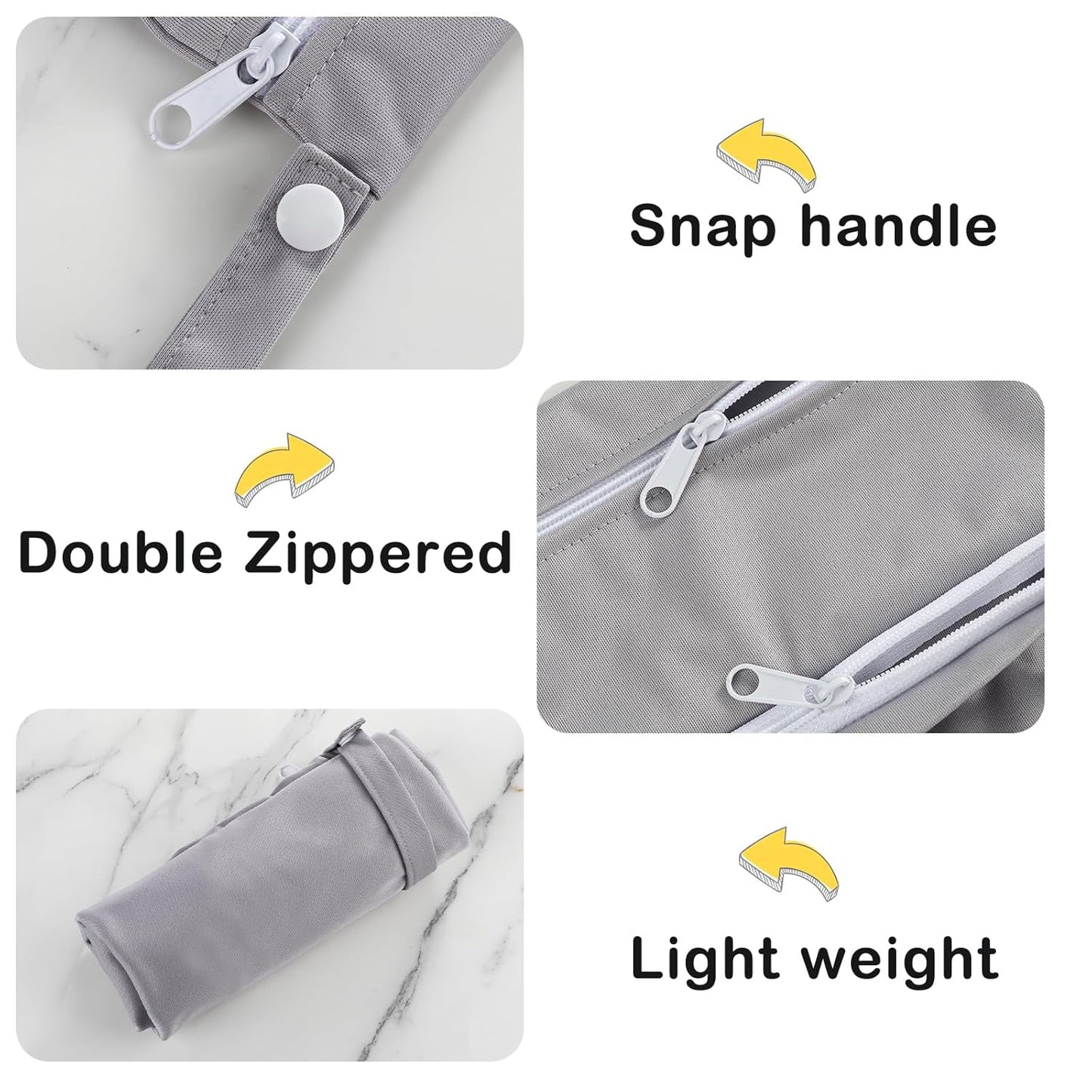 Angel Love Wet Bag for Swimsuit, Baby 2PCS Waterproof Washable Reusable Wet Bag with Two Zippered Pockets - Beach, Pool, Gym Bag for Swimsuits or Wet Clothes L219215