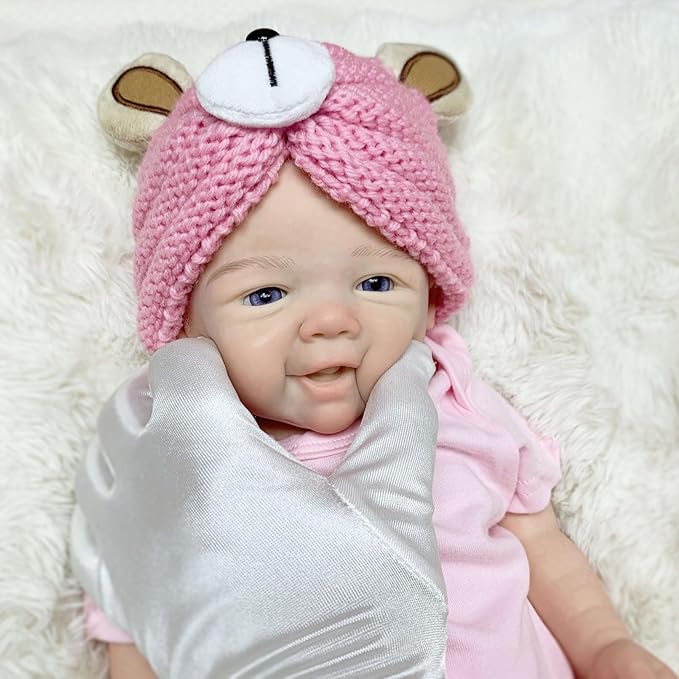 16 inch Soft Reborn Silicone Baby Doll Girl Open Mouth Realistic Newborn Baby Dolls That Look Real Babies Toy for Toddler