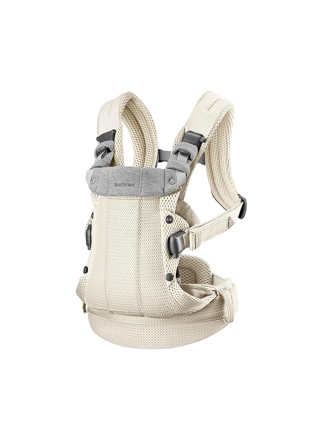 BabyBjörn Baby Carrier Harmony, Cream, 3D Mesh, 3-in-1 Ergonomic Baby Carrier; Newborn, Facing-in, Outward-Facing, and Back Carrying Positions Supported (7-40 lbs), Newborn to Toddler