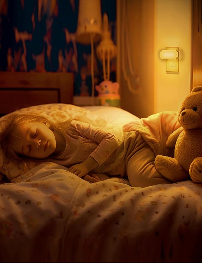 DORESshop RGB 120V Night Lights Plug into Wall, 0.7W LED Night Light for Kids Room, Bathroom Night Light, Stair Lights, Hallway Light, Color Moving, 2 Pack