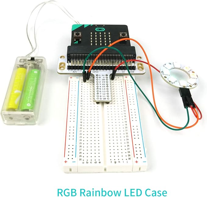 ELECFREAKS microbit Starter Kit 24 Accessories Micro:bit Basic Coding Electronics Kit, microbit Makecode Learning Kit with Guidance Manual (Without Micro: bit)