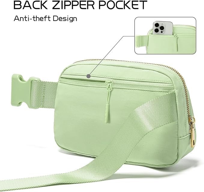 Gitus Gifts for 8 9 10 11 12 Year Old Girls Belt Bag Fanny Pack Crossbody Bags with Initial Letter Patch Cute Stuff Birthday Gifts for Teen Girls Women Personalized Trend Stuff (Light Green-C)
