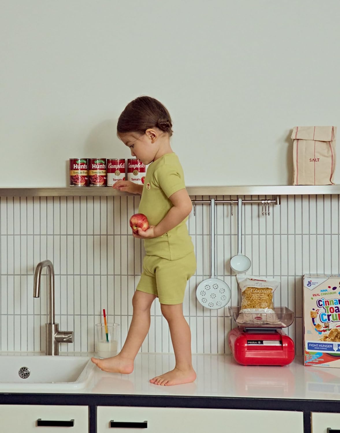 moimoln Pajamas Set 6M-5Y Solid Ribbed Unisex Baby & Toddler, Soft Viscose, Snug-Fit, Everyday Sleepwear